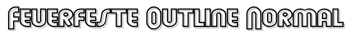 Feuerfeste Outline Normal font